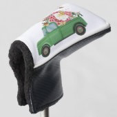 Bloemensublimatie Design Golfheadcover (3/4 voorkant)