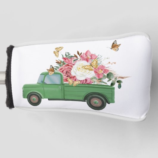 Bloemensublimatie Design Golfheadcover (Voorkant)