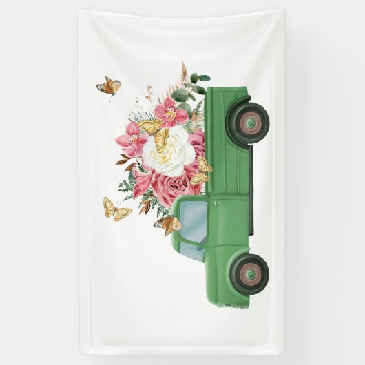 Bloemensublimatie Design Spandoek (Verticaal)