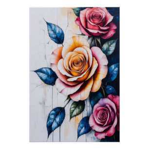 Bloemensymfonie Glanzende Poster Perfect Poster