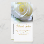 Bloemensympathie begrafenis dank u aangepaste foto bedankkaart (Voorkant / Achterkant)