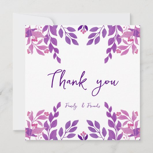 bloementafel bedankkaart (Voorkant)