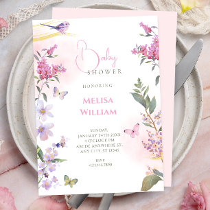 Bloementak baby shower kaart