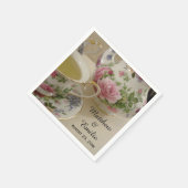  bloementheepot en theekopje servetten (Hoek)