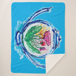 bloementheepot sherpa deken