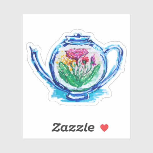 bloementheepot sticker (Vel)