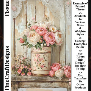 Bloementint & Rustieke Pioenen DA7 Decoupage Tissuepapier