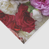 Bloementissuepapier met rozen en pioenen tissuepapier (Detail)