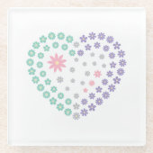 bloementoewijding glazen onderzetter (Voorkant)