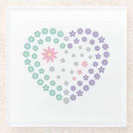 bloementoewijding glazen onderzetter