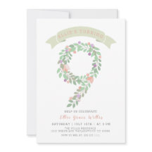 Bloementuin 9e verjaardagsfeestje uitnodigen