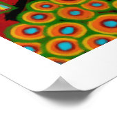 Bloementuin, Abstracte Digitale Schildering Poster (Hoek)