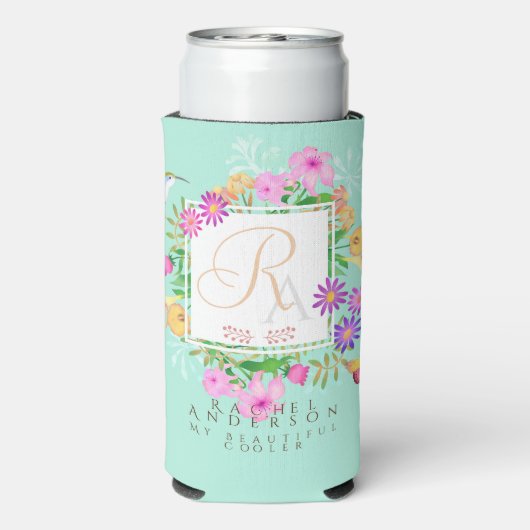 Bloementuin Aqua Monogram (Seltzer Achterkant)