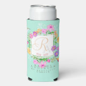 Bloementuin Aqua Monogram (Seltzer Voorkant)