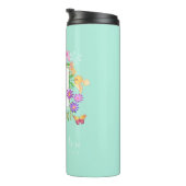 Bloementuin Aqua Monogram Thermosbeker (Geroteerd rechts)