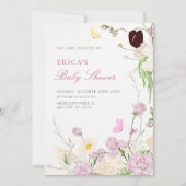 Bloementuin babyshower kaart (Voorkant)