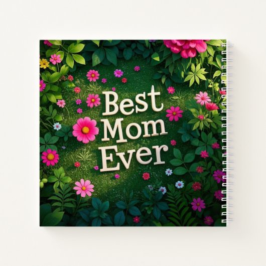 Bloementuin beste moeder ooit notitieboek (Achterkant)