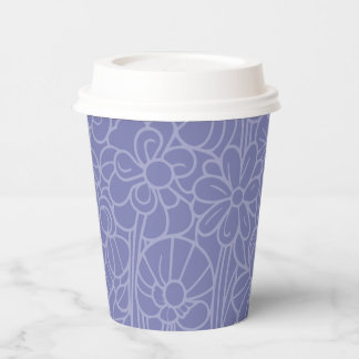 Bloementuin Blauw Papieren Bekers