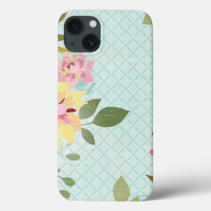 Bloementuin, Blauwe Achtergrond iPhone 13 Hoesje