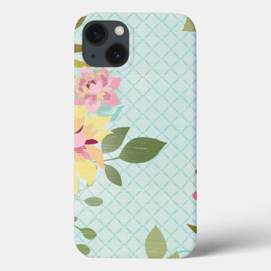 Bloementuin, Blauwe Achtergrond Case-Mate iPhone Case (Achterkant)