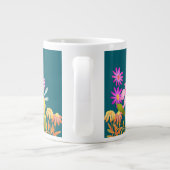 Bloementuin Blauwgroen Extra Grote Beker (Achterkant)