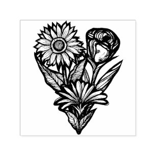 Bloementuin Bloemisten Roos Zonnebloem en Tulpen Zelfinktende Stempel
