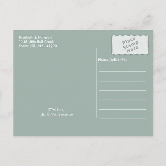 Bloementuin Botanical Save The Date Aankondigingskaart (Achterkant)