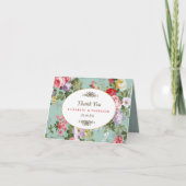  bloementuin botanische bruiloft dank u bedankkaart (Voorkant)