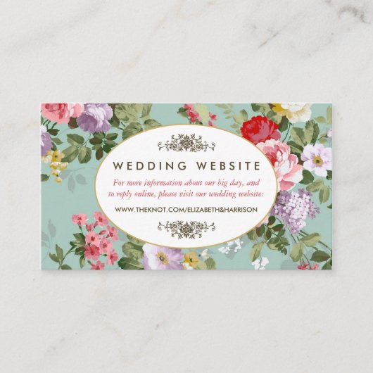 Bloementuin Botanische bruiloft Website Informatiekaartje (Voorkant)