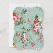 bloementuin botanische verlovingsfeest kaart (Achterkant)