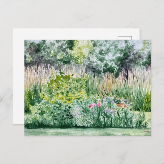 bloementuin briefkaart (Voorkant / Achterkant)