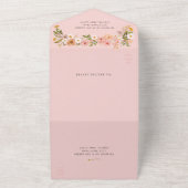  bloementuin bruiloft all in one uitnodiging (Buitenkant)