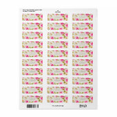 bloementuin Bruiloft Retouradres Etiket (Full Sheet)