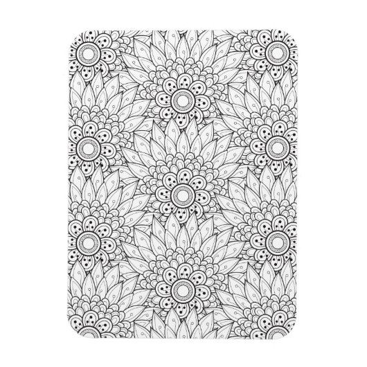 Bloementuin Doodle Magneet (Verticaal)