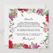 Bloementuin Douche per mail Verjaardag Kaart (Achterkant)