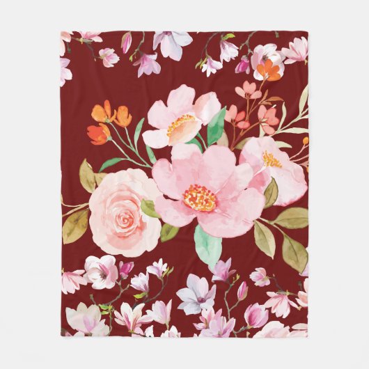 Bloementuin fleece deken (Voorkant)