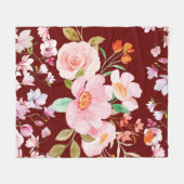Bloementuin fleece deken (Voorkant (Horizontaal))