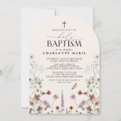 Bloementuin Heilig Doopsel Waterverf Wildbloem Kaart (Voorkant)