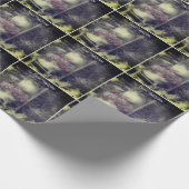 Bloementuin in zwart-wit gepersonaliseerd cadeaupapier (Hoek)