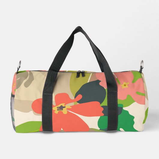 Bloementuin kleurblokken plunjezak (Achterkant)