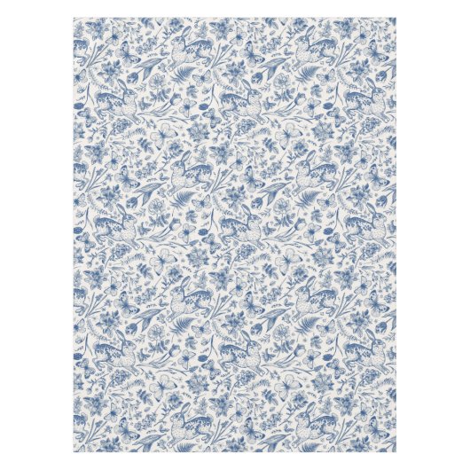 bloementuin konijnenvlinders paasfeest tafelkleed (Voorkant)