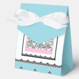 Bloementuin Lt blauw Bedankdoosjes