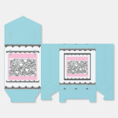 Bloementuin Lt blauw Bedankdoosjes (Ongevouwen)