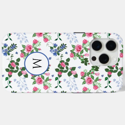  bloementuin Monogram Case-Mate iPhone Case (Achterkant (horizontaal))