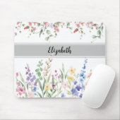 Bloementuin Monogram Script Wit Muismat (Met muis)