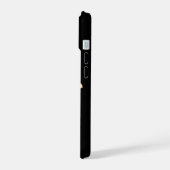 Bloementuin Monogram Zwart iPhone 15 Hoesje (Linkerkant)