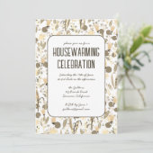 Bloementuin Neutrals Custom HOUSEWARMING PARTY Kaart (Staand voorkant)