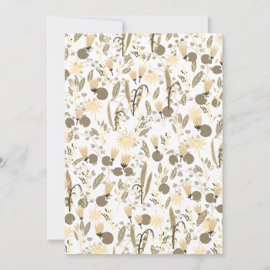 Bloementuin Neutrals Custom HOUSEWARMING PARTY Kaart (Achterkant)