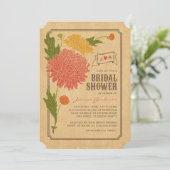 bloementuin Party Vrijgezellenfeest uitnodigen Kaart (Staand voorkant)