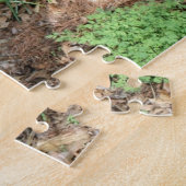 Bloementuin roestig  kruiwagen oude hark legpuzzel (Zijkant)